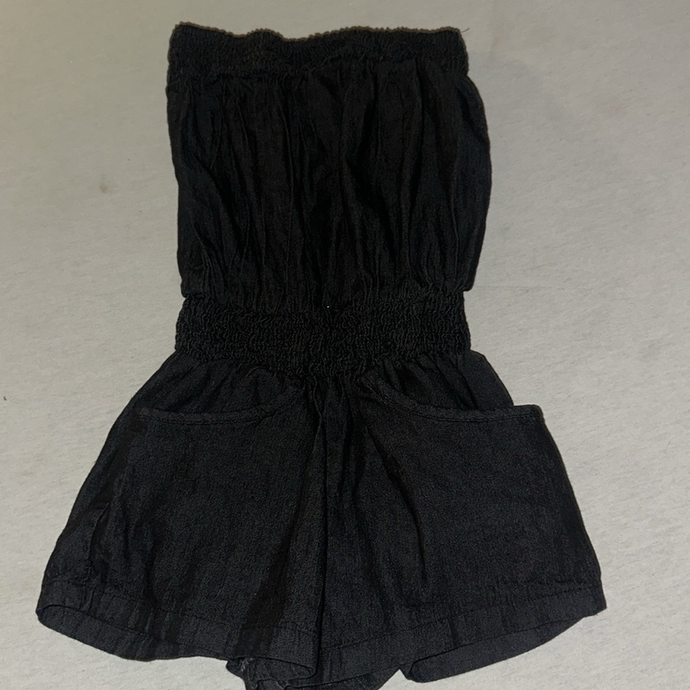 Womens Size Medium Gold Drama Romper.
